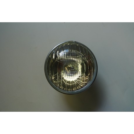 Optique rond pour 2CV, sans trou pour veilleuse  vendu avec support d'ampoule à 3 ergots